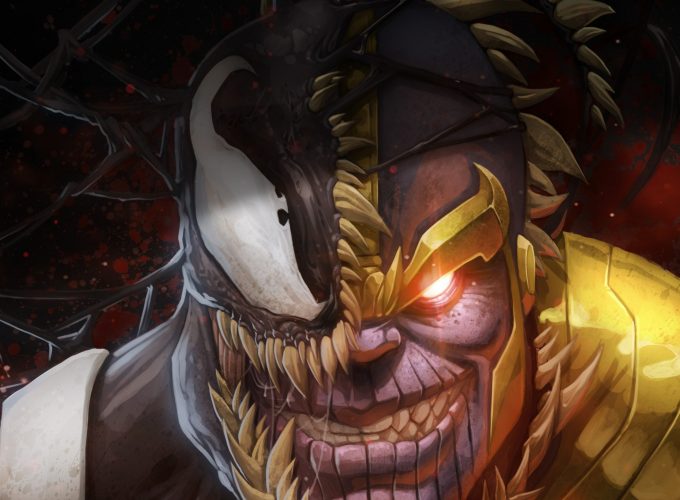 Wallpaper Marvel Comics, Thanos, Venom, 4K, Art 540508099